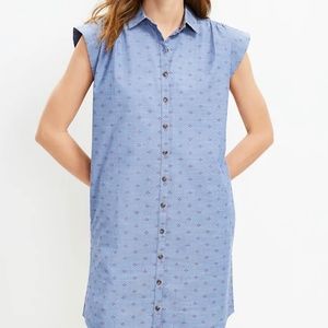 Loft Petite Clip Dolman Pocket Shirtdress